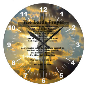 Die Lords Prayer Clock Große Wanduhr