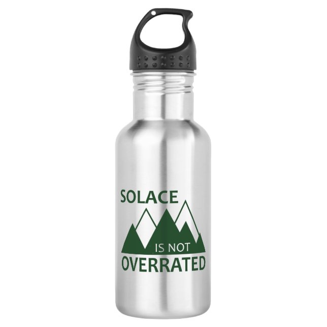 Die Lösung ist nicht übertrieben Edelstahlflasche (Vorderseite)