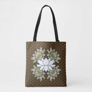 Die Lotus All-Over-Print-Tasche Tasche