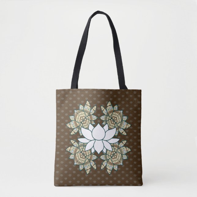 Die Lotus All-Over-Print-Tasche Tasche (Vorderseite)