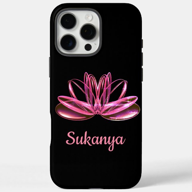 Die Lotus-Blume personalisiert iPhone 16 Pro Max Hülle (Rückseite)