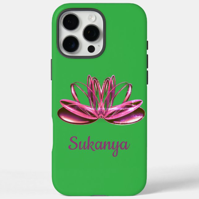 Die Lotus-Blume personalisiert iPhone 16 Pro Max Hülle (Rückseite)