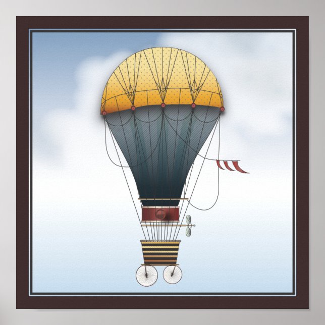 Die Luftschiff Abeelle Steampunk-Flugmaschine Poster (Vorne)