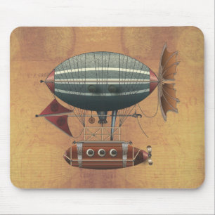 Die Luftschiff Aleutian Steampunk-Flugmaschine Mousepad