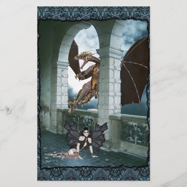 Die Lüge des Drachen Briefpapier (Vorderseite)