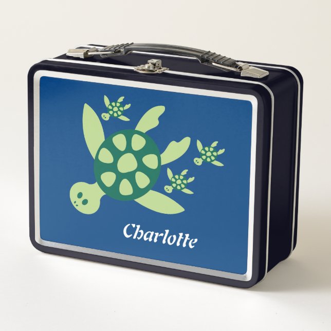 Die Lunch Box der Familie der Meeresschildkröten (Vorderseite)