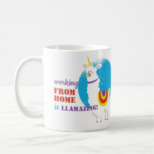 Die lustige Arbeit von Zuhause ist Llamazing Lama Kaffeetasse