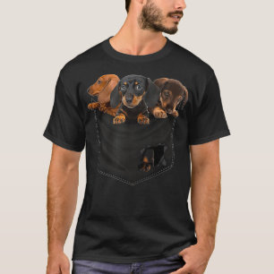 Die lustige Dackel in Ihrem Pocket für Hunde Liebe T-Shirt