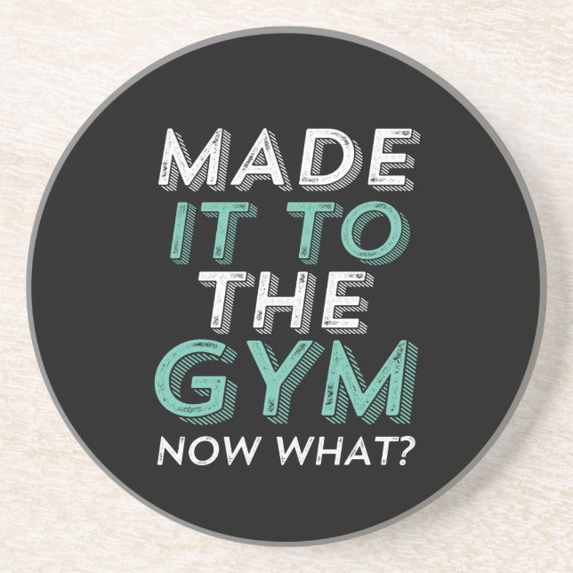 Die lustige Fitness machte es zum Gym, was Getränkeuntersetzer (Vorne)