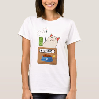 Die lustige Katze, die Geld fischen T-Shirt