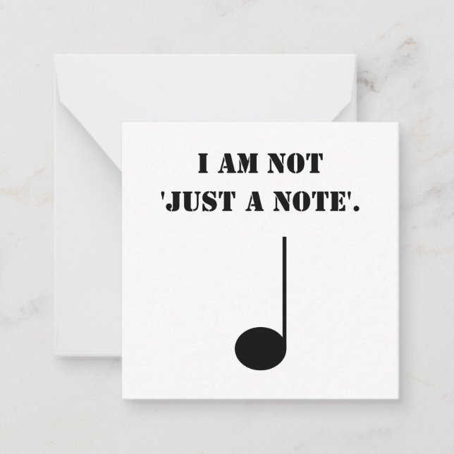 Die lustige Musik war nicht nur eine Mitteilungskarte (Vorderseite)