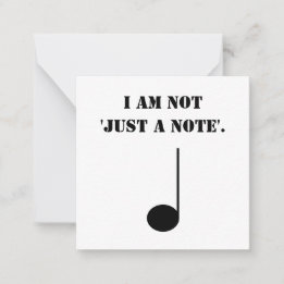 Die lustige Musik war nicht nur eine Mitteilungskarte