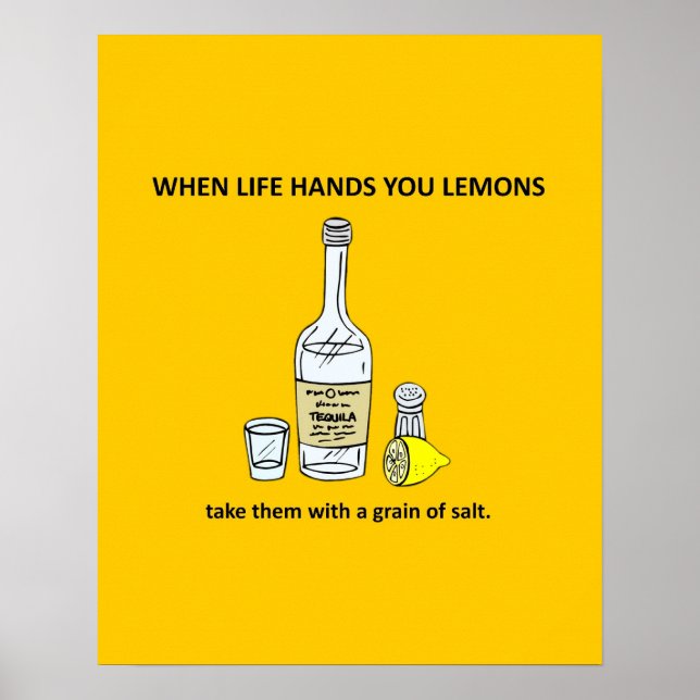 Die lustige Philosophie, wenn das Leben dir Lemons Poster (Vorne)