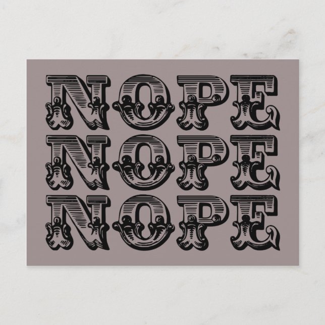 Die lustige Postkarte der Nope Card (Vorderseite)