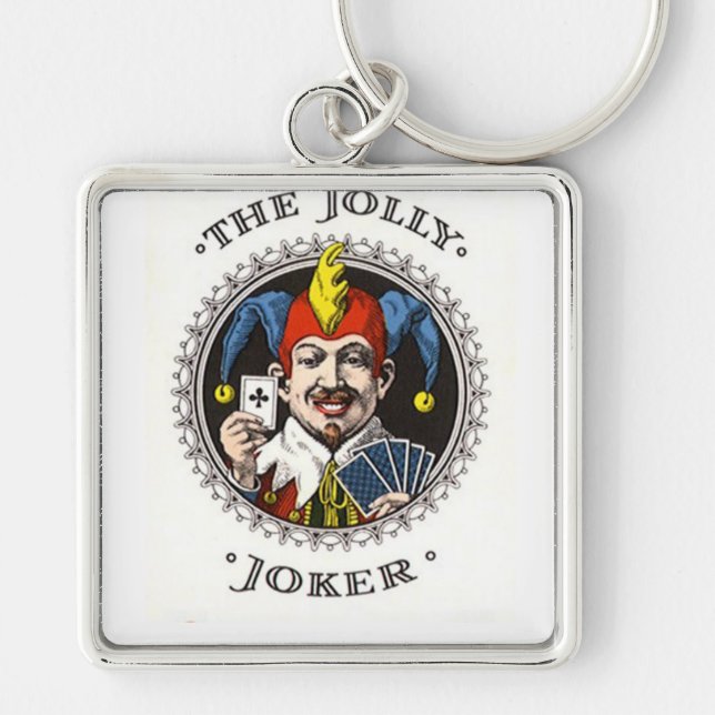 Die lustige Spielkartegraphik des Jokers Schlüsselanhänger (Vorne)