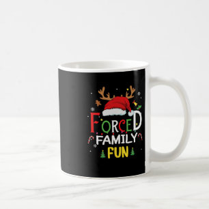 Die lustige Weihnachtsmannmütze zwang Familie Spaß Kaffeetasse