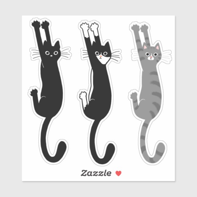 Die lustigen Katzen, die sich weiterentwickeln | B Aufkleber (Blatt)
