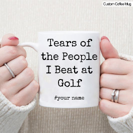 Die lustigen Tränen der Leute, die ich am Golf tra Tasse