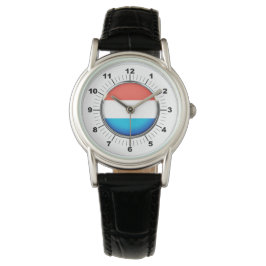Die luxemburgische Flagge der Frauen - Schwarzes L Armbanduhr