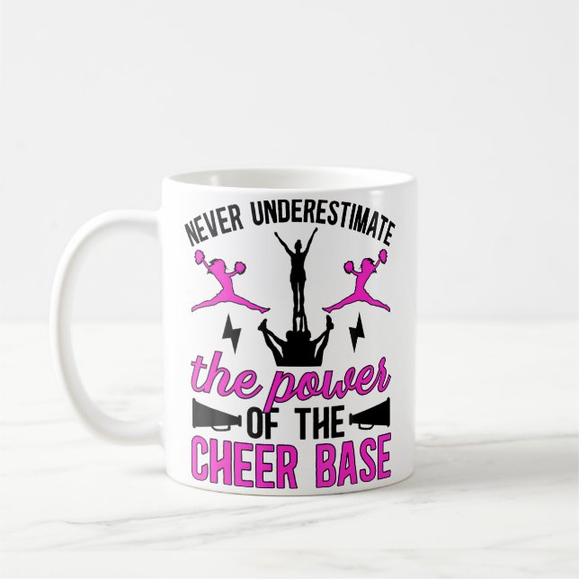 Die Macht der Cheer Base Cheerleading Basis Kaffeetasse (Links)