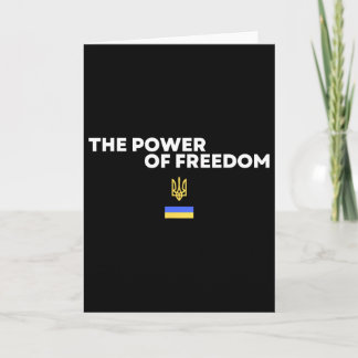 Die Macht der Freiheit Dreizack Ukrainische Flagge Karte