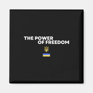 Die Macht der Freiheit Dreizack Ukrainische Flagge Magnet