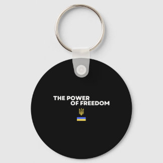 Die Macht der Freiheit Dreizack Ukrainische Flagge Schlüsselanhänger