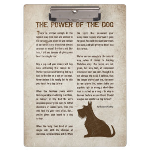 Die Macht des Hundes Gedicht - Rudyard Kipling Klemmbrett
