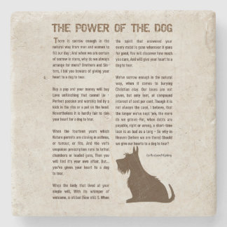 Die Macht des Hundes Gedicht - Rudyard Kipling  Steinuntersetzer