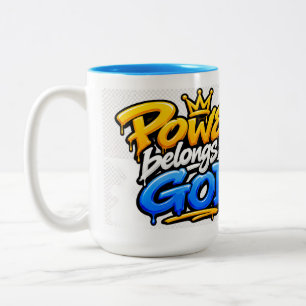 Die Macht gehört Gott Zweifarbige Tasse