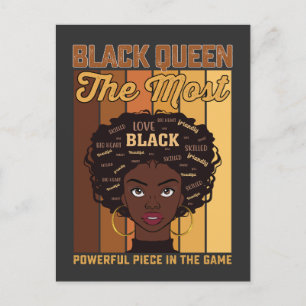 Die mächtigste Melanin Black Girl Einladungspostkarte