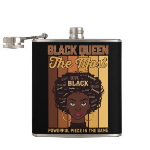 Die mächtigste Melanin Black Girl Flachmann