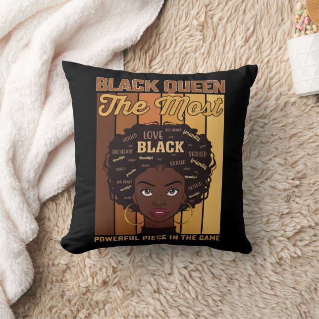 Die mächtigste Melanin Black Girl Kissen (Decke)