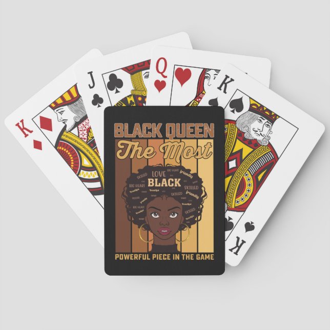 Die mächtigste Melanin Black Girl Spielkarten (Rückseite)