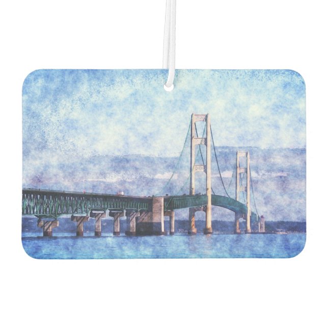 Die Mackinac-Brücke Autolufterfrischer (Rückseite)