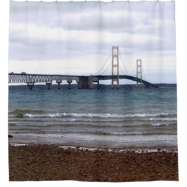 Die Mackinac-Brücke Duschvorhang (Vorderseite)