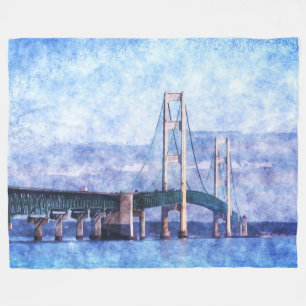 Die Mackinac-Brücke Fleecedecke