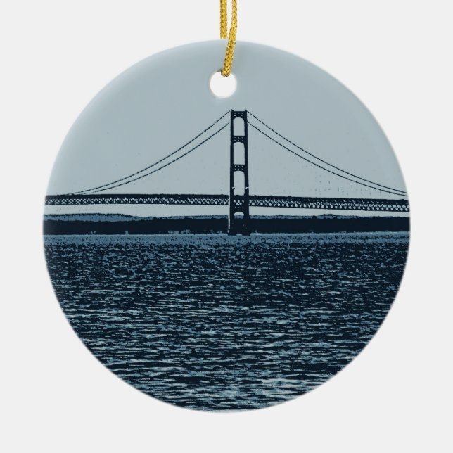Die Mackinac-Brücke Keramikornament (Vorne)