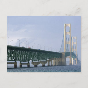 Die Mackinac-Brücke über die Straße 2 Postkarte