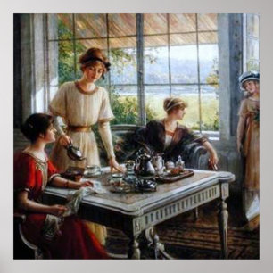 die Mädchen/Frauen zusammen von Albert Lynch, Bell Poster