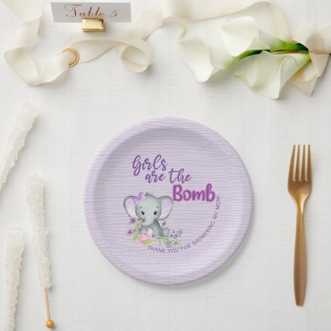 Die Mädchen sind die Lila Papierplatte der Bombe Pappteller (Hochzeit)