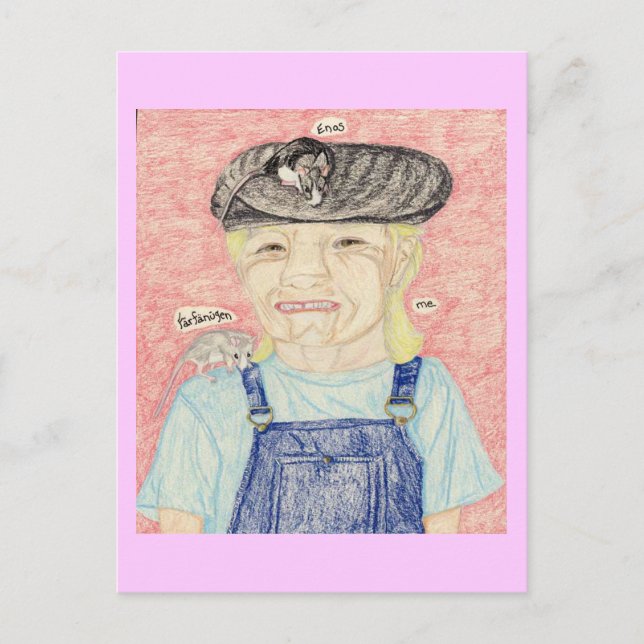 "Die Mädchen" und Lisa Postkarte (Vorderseite)