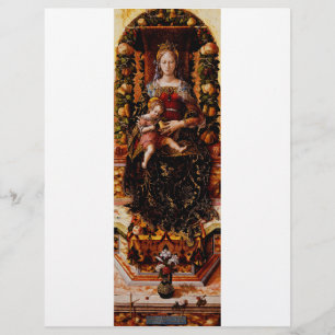 Die Madonna della Candeletta Carlo Crivelli Kunst Flyer