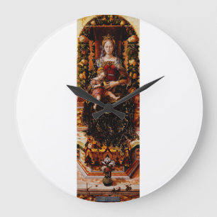Die Madonna della Candeletta Carlo Crivelli Kunst Große Wanduhr