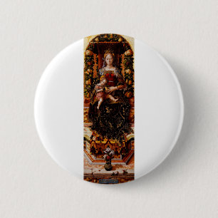 Die Madonna della Candeletta von Carlo Crivelli Button