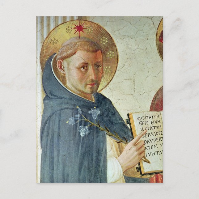 Die Madonna delle Ombre, Detail von St. Dominic Postkarte (Vorderseite)