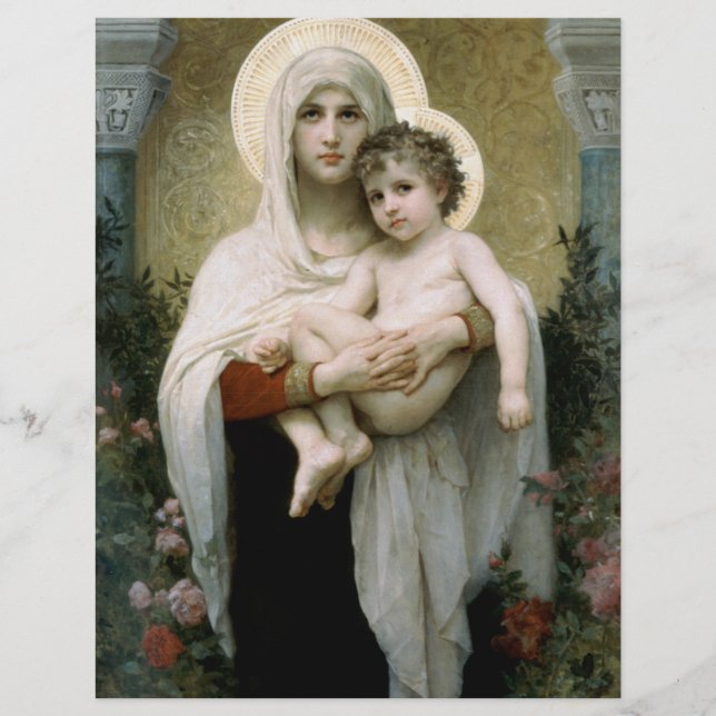Die Madonna der Rose von Bouguereau (1903) (Vorderseite)