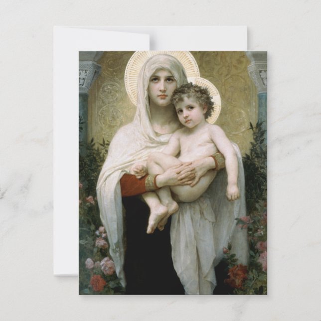 Die Madonna der Rose von Bouguereau (1903) Einladung (Vorderseite)