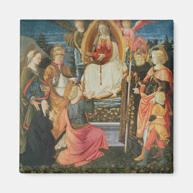 Die Madonna des heiligen Mädchens, 1456 (Temppera Magnet (Vorne)