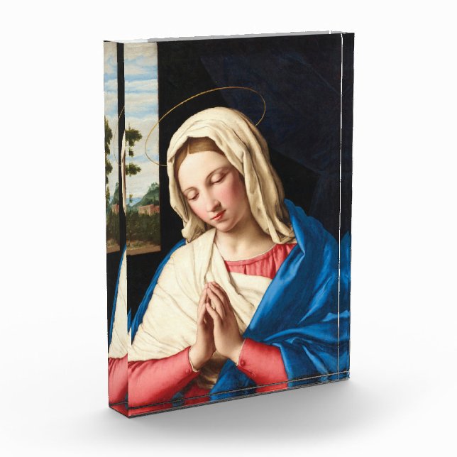 Die Madonna im Gebet, eine Landschaft jenseits Fotoblock (Links)